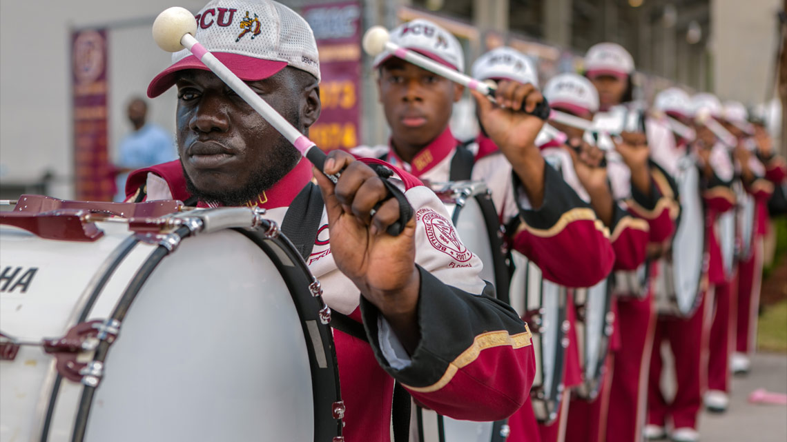 Drums, Hitting The Field, Bethune-Cookman University, BCU, Marching Wildcats, Marching Orders, Stage 13 Original, stage13network