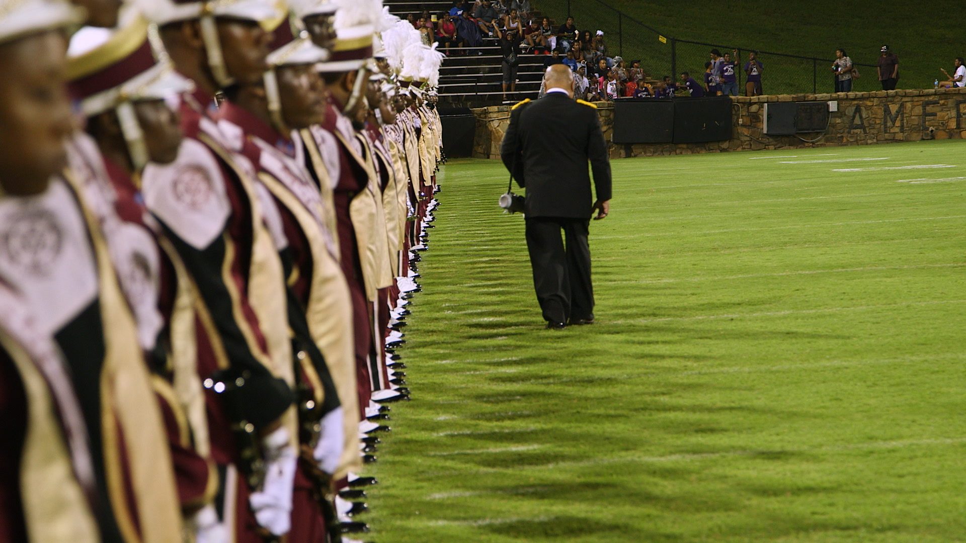 Band Leader, Director, Donovan Wells, Final Check Before Performance, Formation, Bethune-Cookman University, BCU, Marching Wildcats, Marching Orders, Stage 13 Original, stage13network