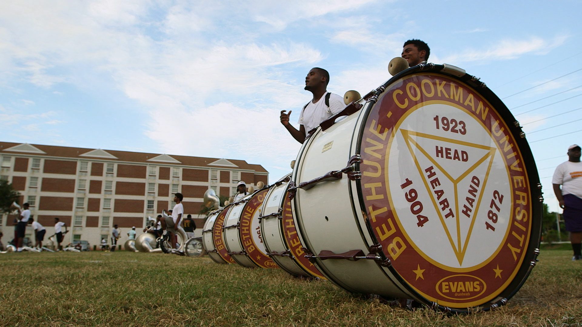 Band Practice, Rehearsal, Field, Formation, Before Queen City Battle Of The Bands, Bethune-Cookman University, BCU, Marching Wildcats, Marching Orders, Stage 13 Original, stage13network